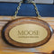 Custom Wood and Brass Oval Stall Plaque
